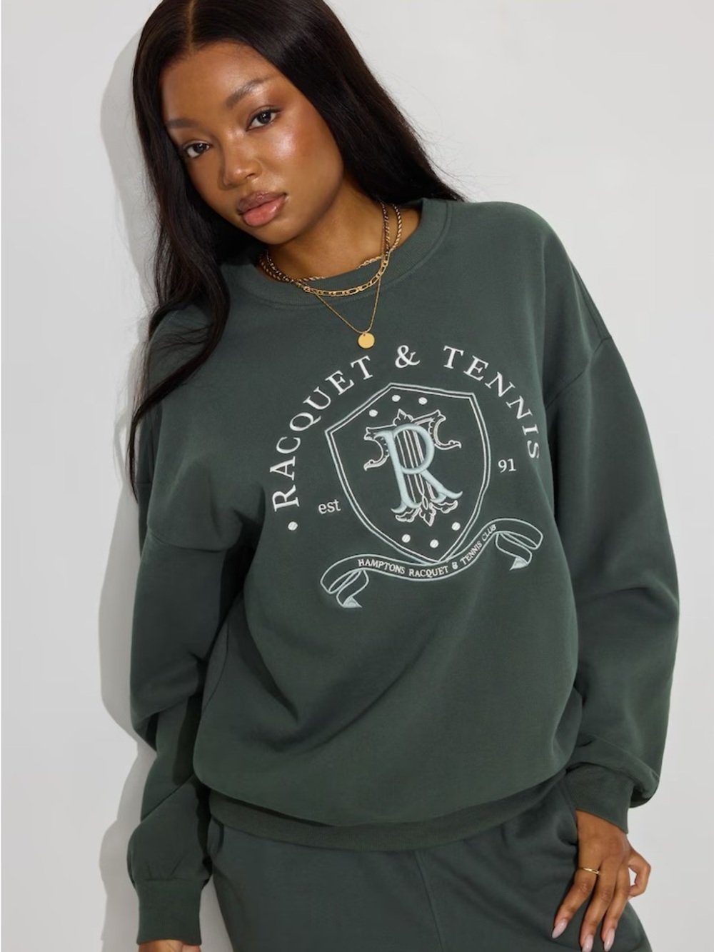 Garage Forest Green Crest Logo Crewneck Sweatshirt